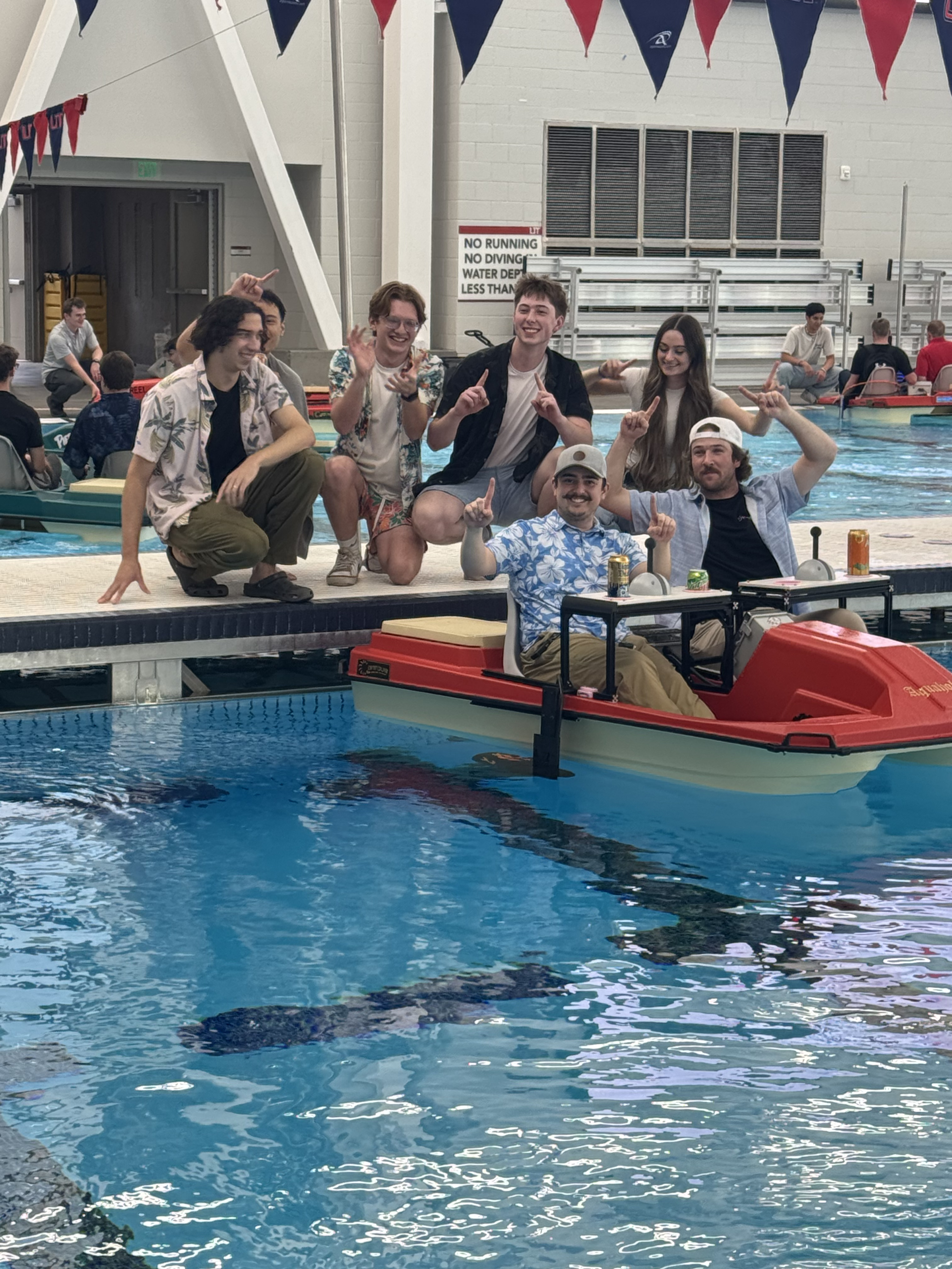The Aquaholics team, posing before competition.